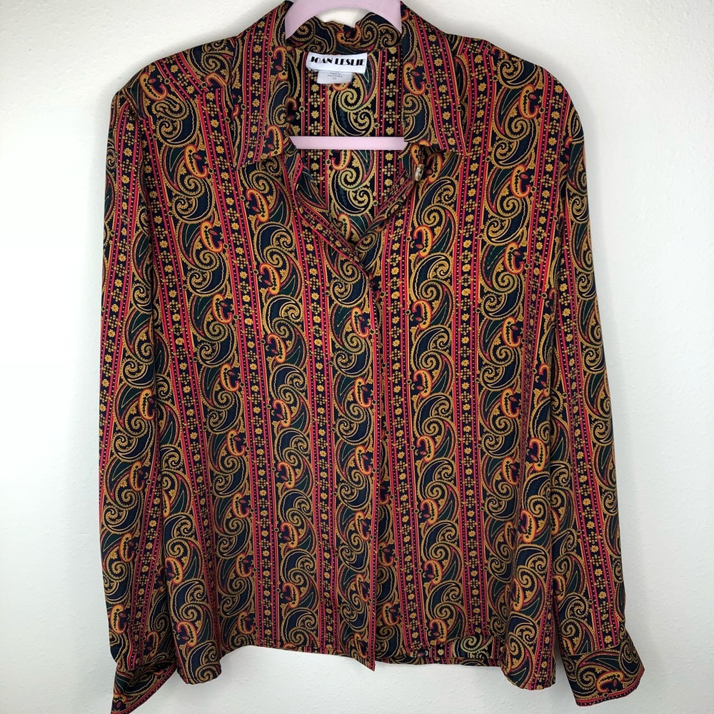 Joan Leslie Multi Print Blouse - Size 12
